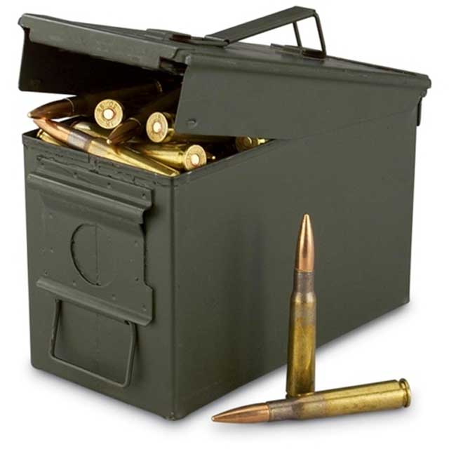 Lake City 50 BMG 660gr M33 FMJ Ammo Can - 120 Round Can
