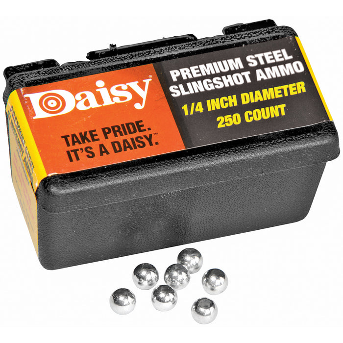 Daisy Slingshot Ammo Powerline Slingshot 1-4" Steel Shot - 250 Count Box
