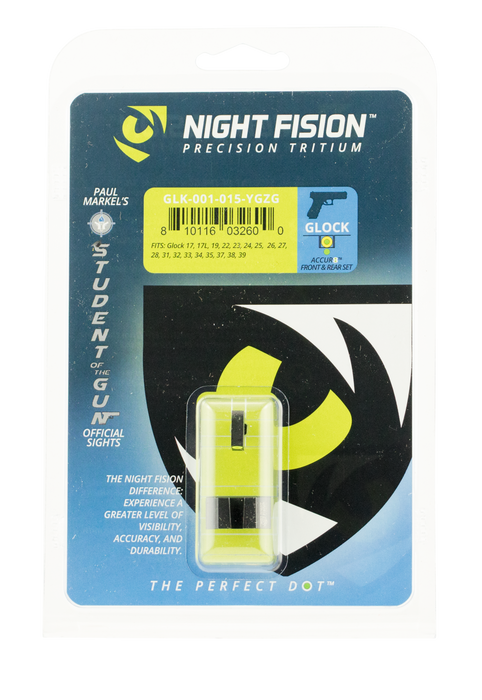 Night Fision Perfect Dot, Nf Glk-001-015-ygzg     Ns Glk 17/19 Square Accur8