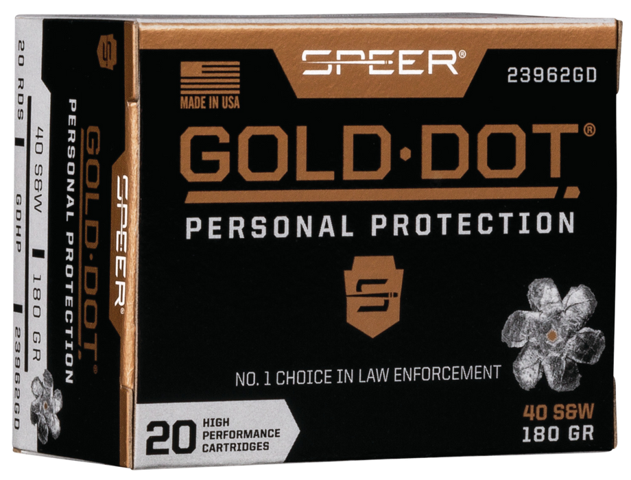 Speer Gold Dot Personal Protection .40 S&W 180 gr Hollow Point (HP) 20 Per Box