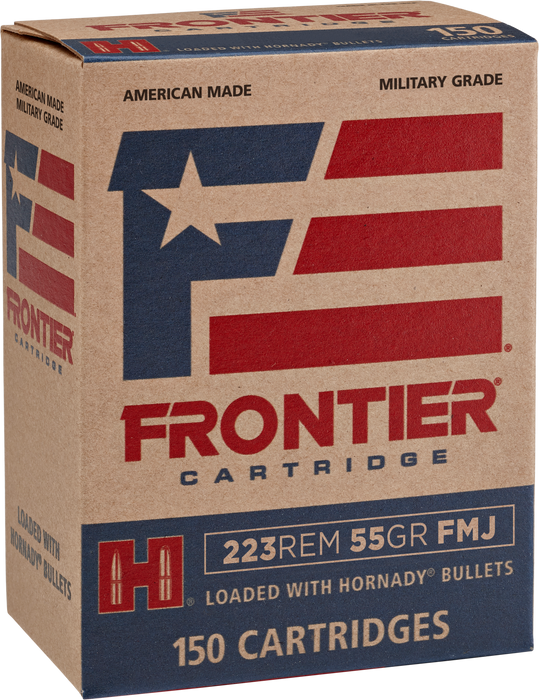 Frontier Military Grade .223 Rem 55 gr Full Metal Jacket (FMJ) 150 Per Box