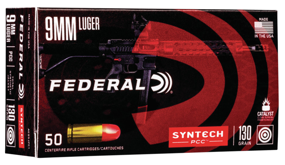 Federal American Eagle 9mm Luger 130 gr Total Syntech Jacket Flat Nose (TSF) 50 Per Box