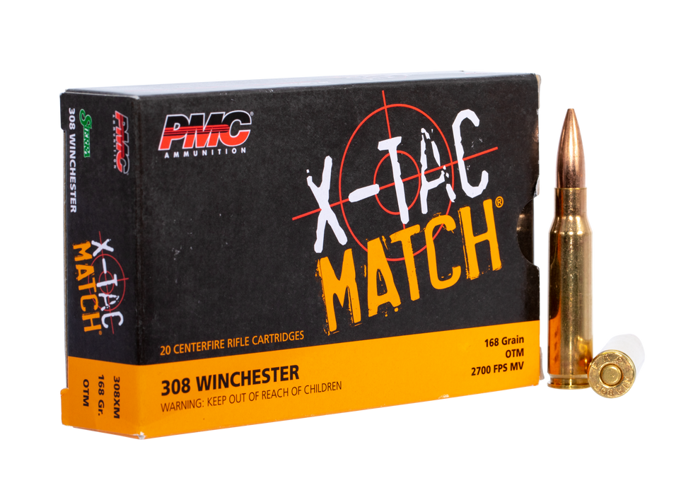 PMC .308 Win 168 gr X-Tac Match Open Tip Match Ammunition - 20 Round Box