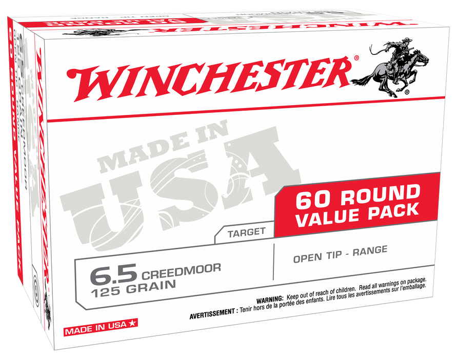 Winchester USA Ready 6.5 Creedmoor 125 gr Open Tip 60 Per Box