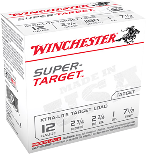 Winchester 12 Gauge Super-Target Xtra-Lite  2.75" 1 oz 7.5 Shot Ammunition - 25 Round Box