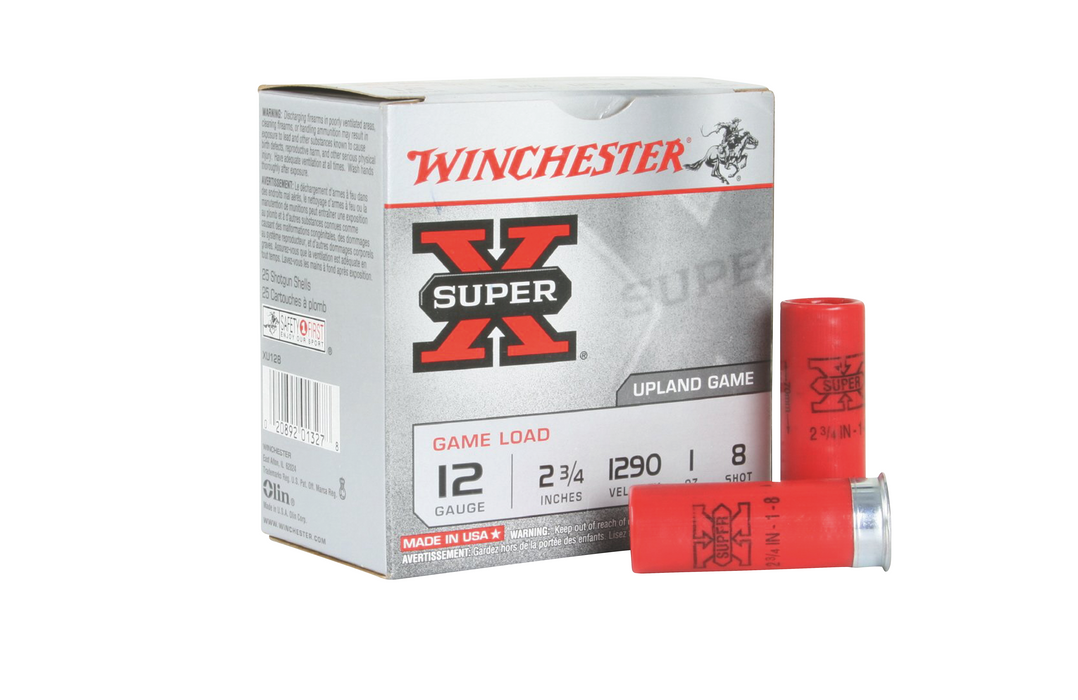 Winchester Ammo Super X Game Load 12 Gauge 2.75" 1 oz 8 Shot 25 Per Box