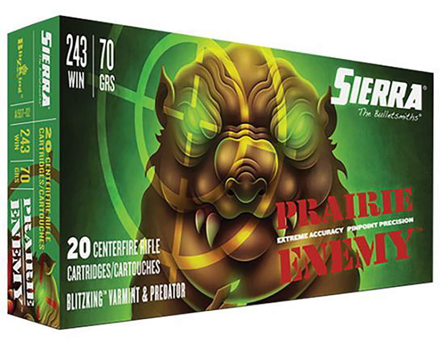 Sierra Prairie Enemy .243 Win 70 gr Sierra BlitzKing 20 Per Box