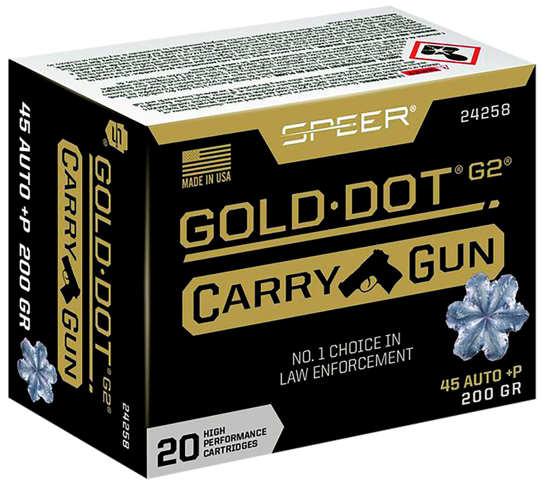 Speer Gold Dot .45 ACP +P 200 gr Hollow Point (HP) 20 Per Box