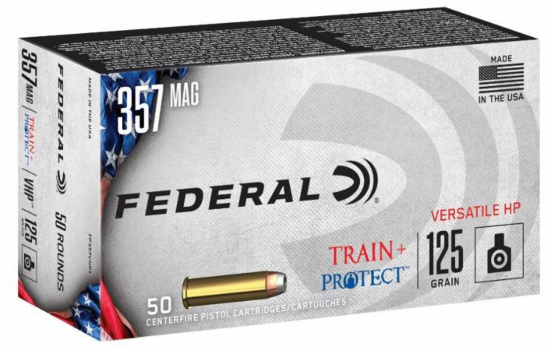 Federal Train + Protect Training .357 Mag 125 gr Versatile Hollow Point (VHP) 50 Per Box