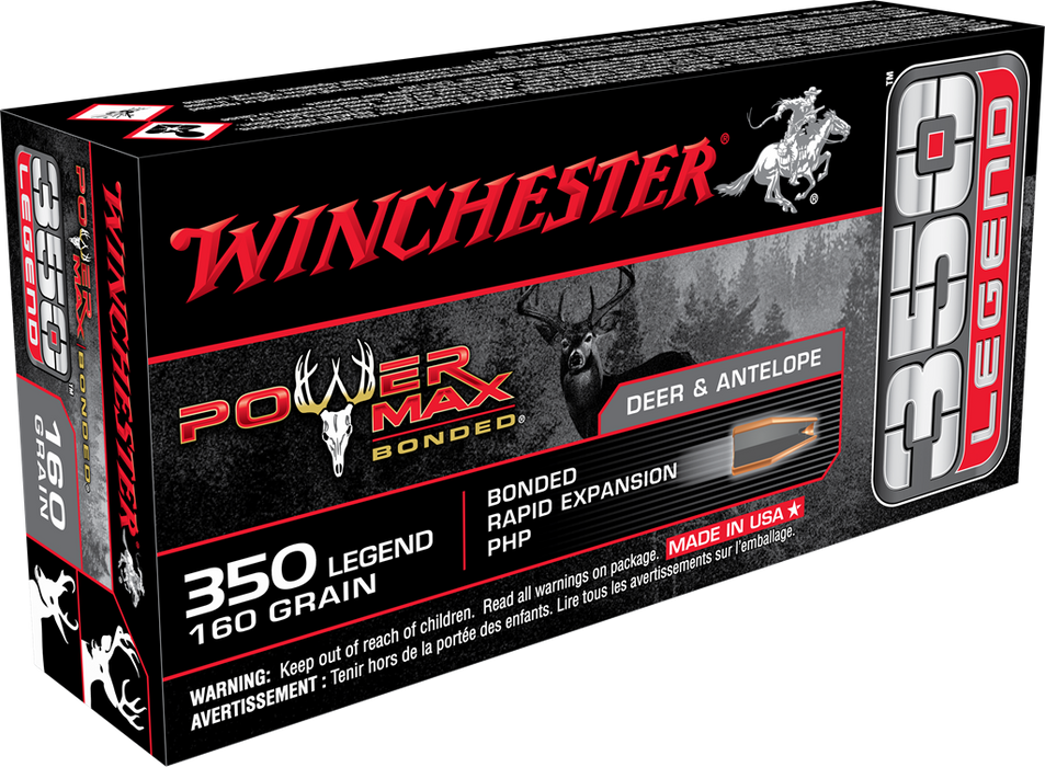 Winchester Power Max Bonded .350 Legend 160 gr Bonded Rapid Expansion PHP 20 Per