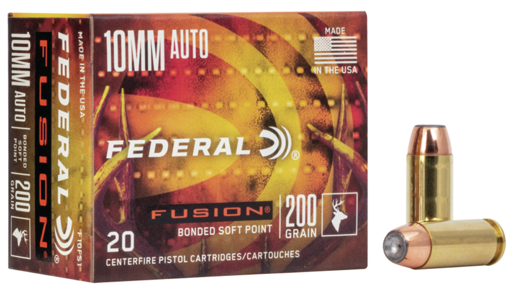 Federal Fusion Handgun 10mm Auto 200 gr Fusion Soft Point 20 Per Box