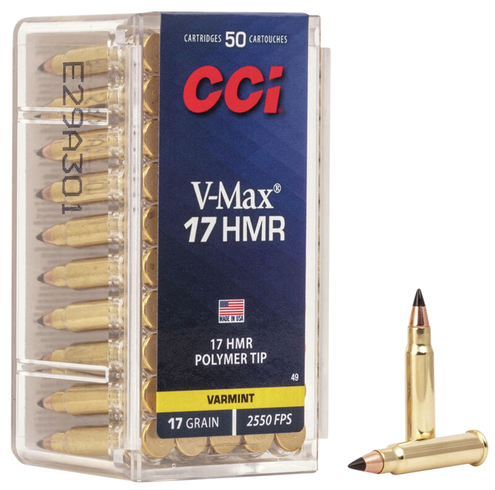 CCI Varmint .17 HMR 17 gr Hornady V-Max (VMX) 50 Per Box