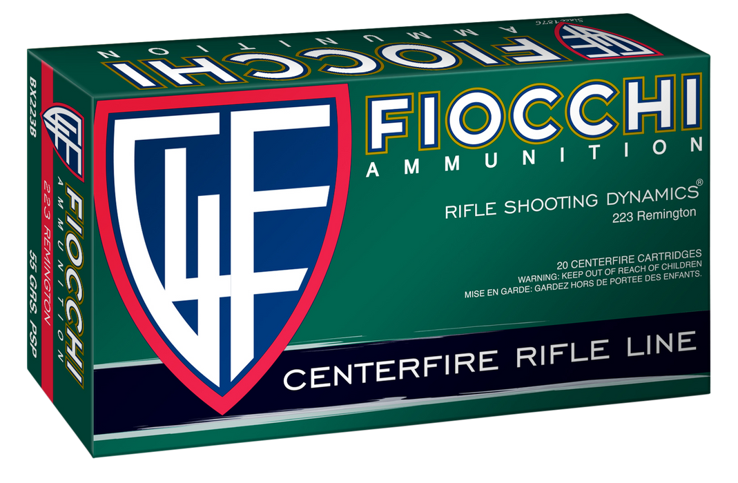 Fiocchi Field Dynamics Rifle .223 Rem 55 gr Pointed Soft Point (PSP) 50 Per Box