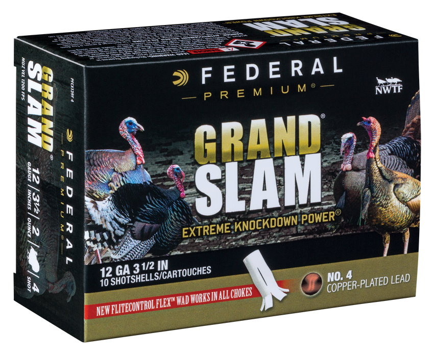 Federal Premium Grand Slam 12 Gauge 3.50" 2 oz 4 Shot 10 Per Box