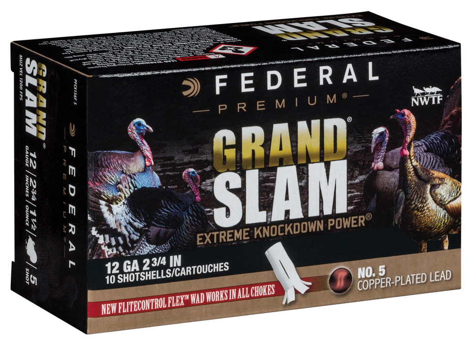 Federal Premium Grand Slam 12 Gauge 2.75" 1 1/2 oz 5 Shot 10 Per Box