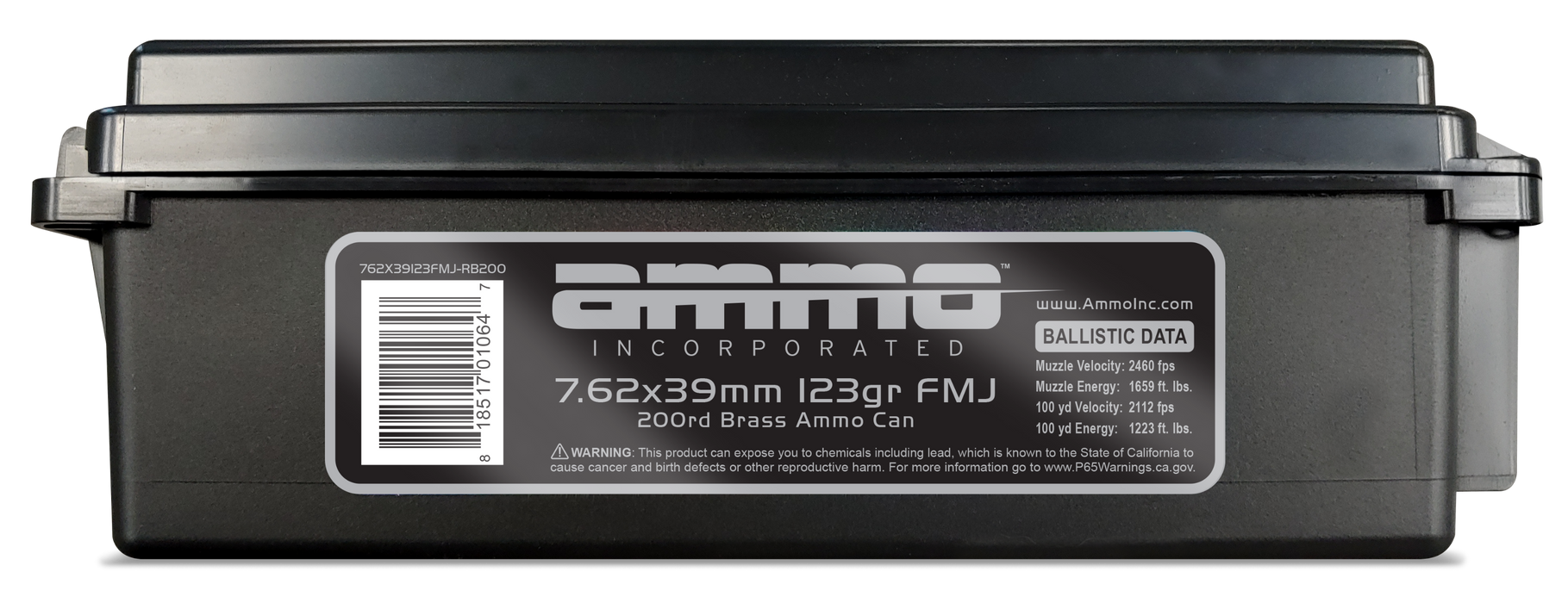 Ammo Inc Signature 7.62x39mm 123 gr Full Metal Jacket (FMJ) 200 Per Box