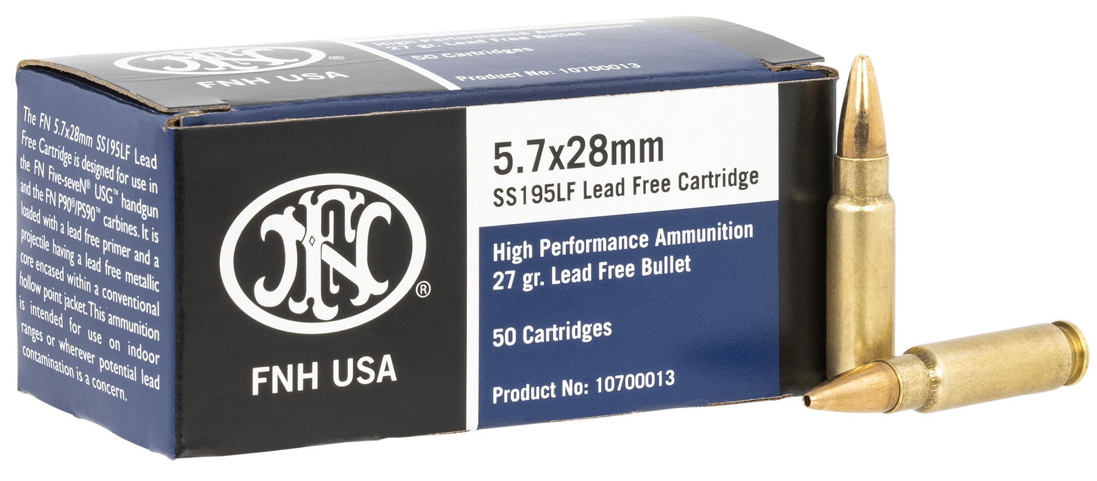 FN High Performance Target 5.7x28mm 27 gr Lead Free Hollow Point 50 Per Box