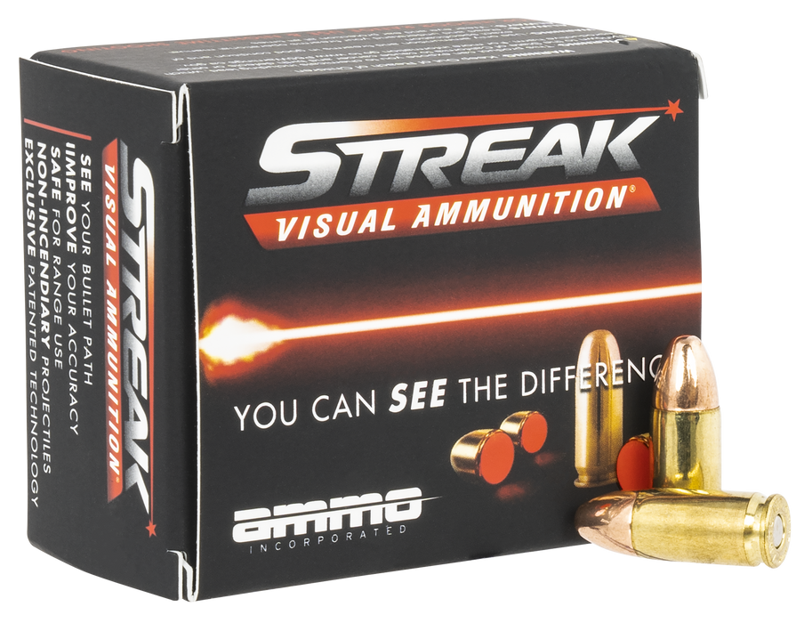 Ammo Inc 9mm Luger 115 gr Streak Total Metal Case Ammunition - 20 Round Box