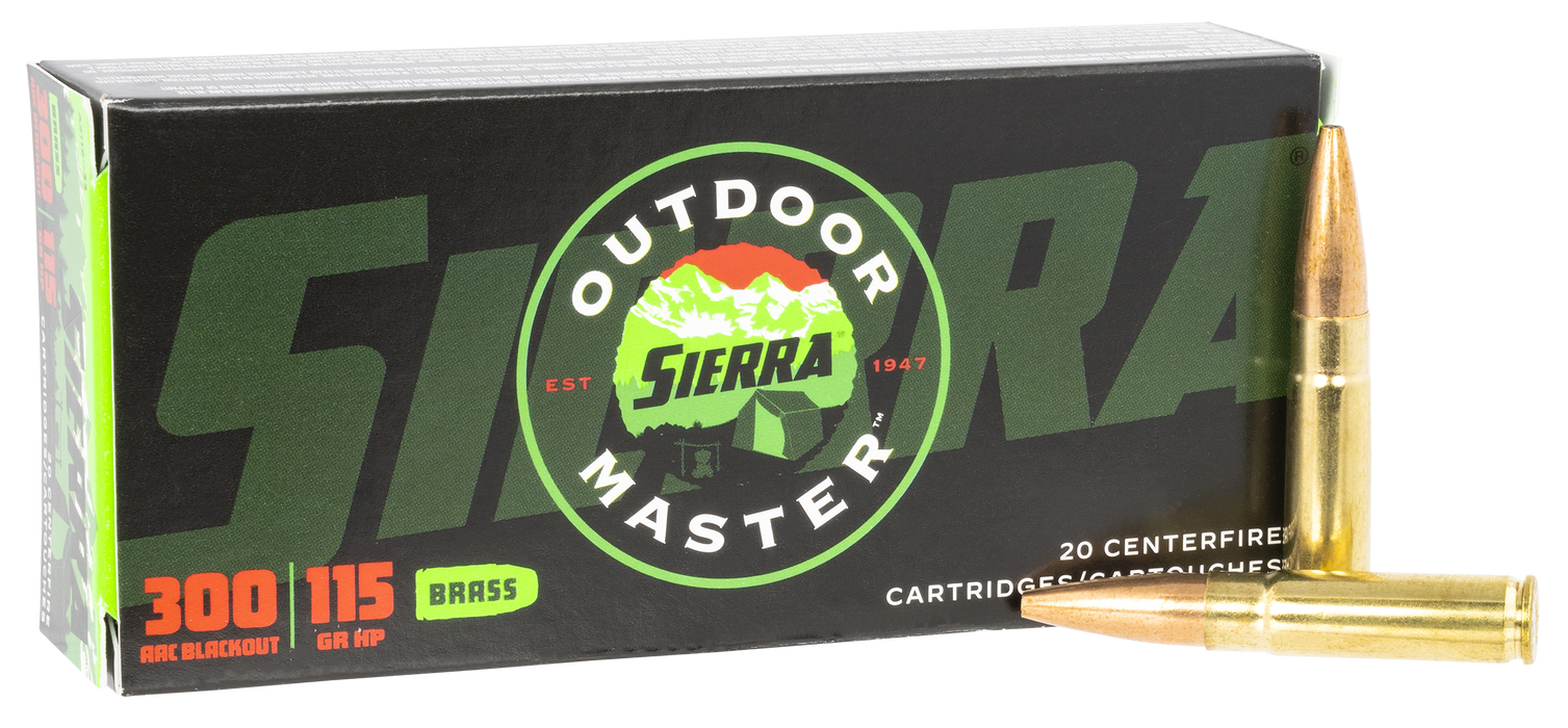Sierra Outdoor Master .300 Blackout 115 gr Hollow Point (HP) 20 Per Box
