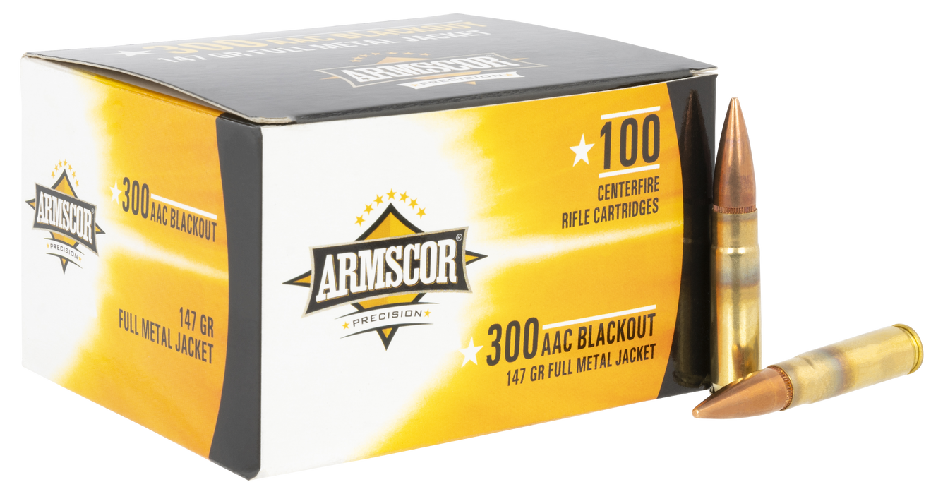 Armscor .300 Blackout 147 gr Precision Value Pack FMJ Ammunition - 100 Round Box