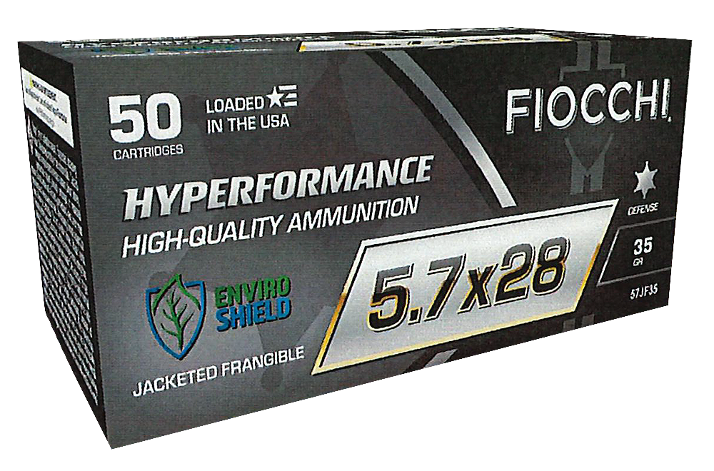 Fiocchi 5.7x28mm 35 gr Hyperformance Defense Jacketed Frangeable Ammunition - 50 Round Box