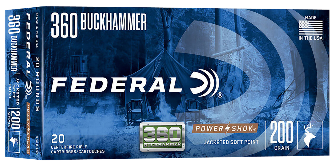 Federal Premium .360 Buckhammer 200 gr Jacketed Soft Point (JSP) 20 Per Box