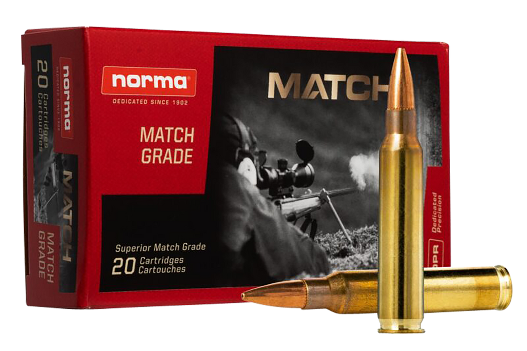 Norma Golden Target Match .223 Rem 77 gr Hollow Point Boat-Tail (HPBT) 20 Per Box