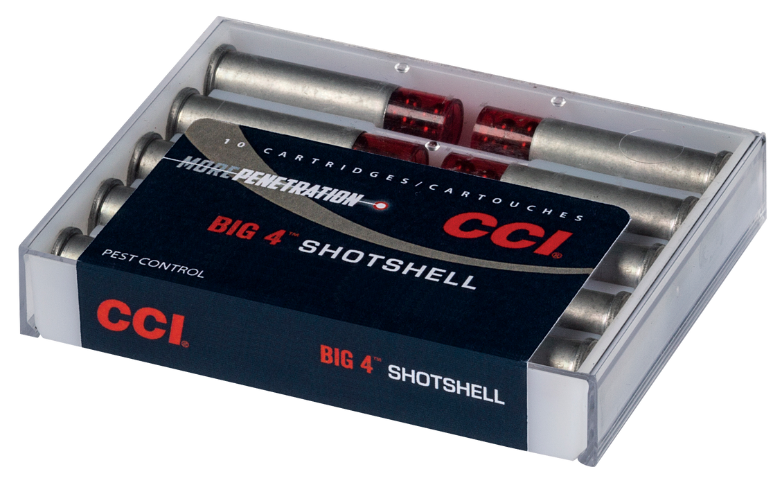 CCI Big 4 Shotshell 9mm Luger 45 gr Shotshell #4 Shot 10 Per Box