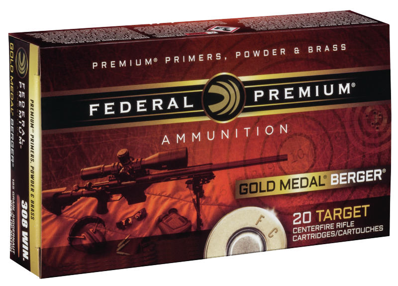 Federal Premium Gold Medal 6.5 Creedmoor 130 gr Berger Hybrid Open Tip Match 20 Per Box