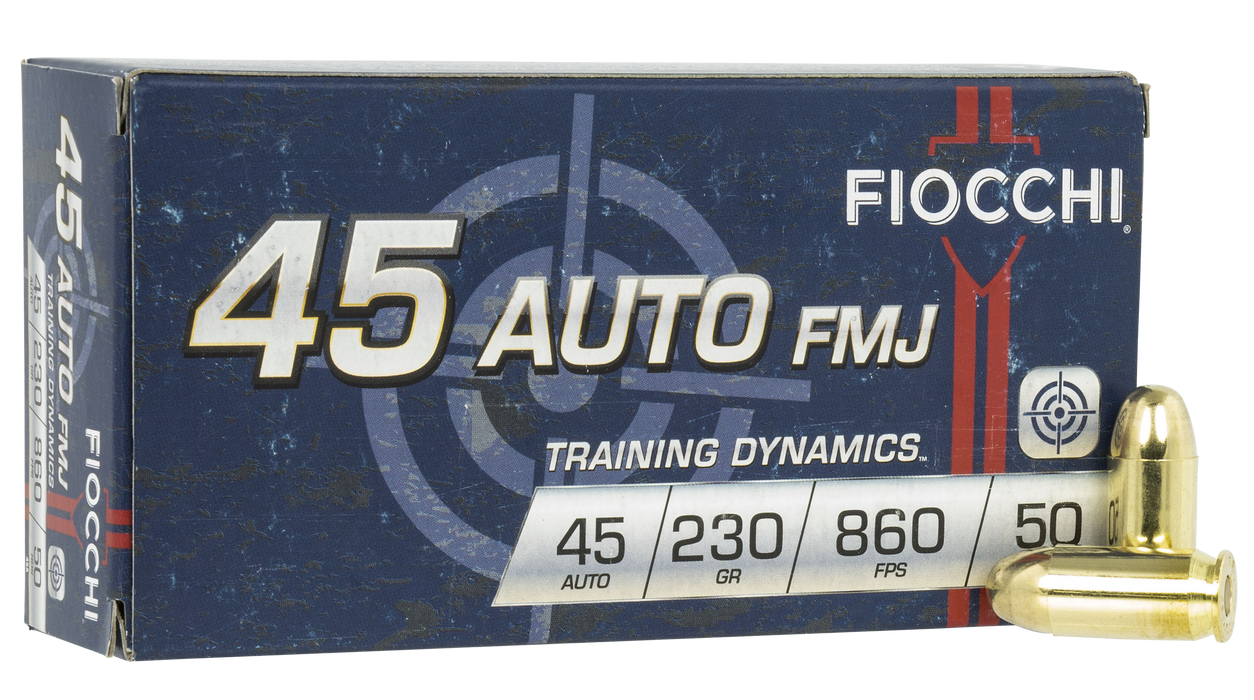Fiocchi Range Dynamics Pistol .45 ACP 230 gr Full Metal Jacket (FMJ) 50 Per Box