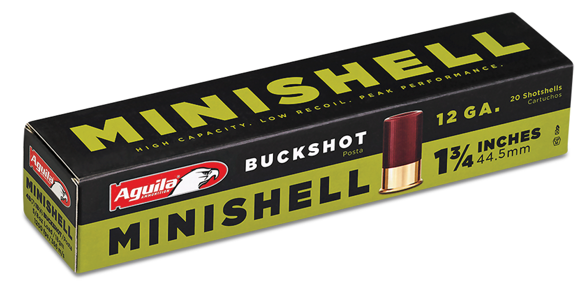 Aguila Minishell Buckshot 12 Gauge 1.75" 5/8 oz 4B (7P)/1B (4P) Shot 20 Per Box