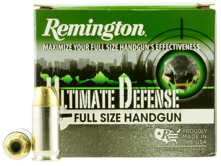 Remington Ammunition Ultimate Defense .45 ACP +P 185 gr Jacket Hollow Point (BJHP) 20 Per Box