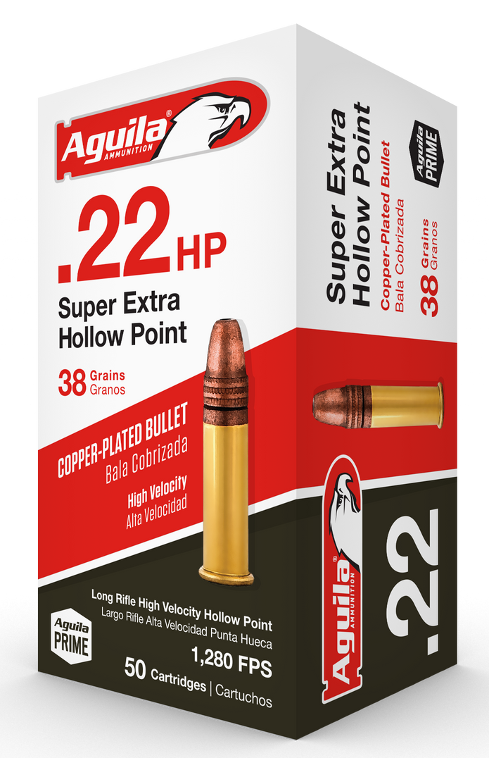 Aguila Super Extra Rimfire .22 LR 38 gr Copper Plated Hollow Point (CPHP) 50 Per Box