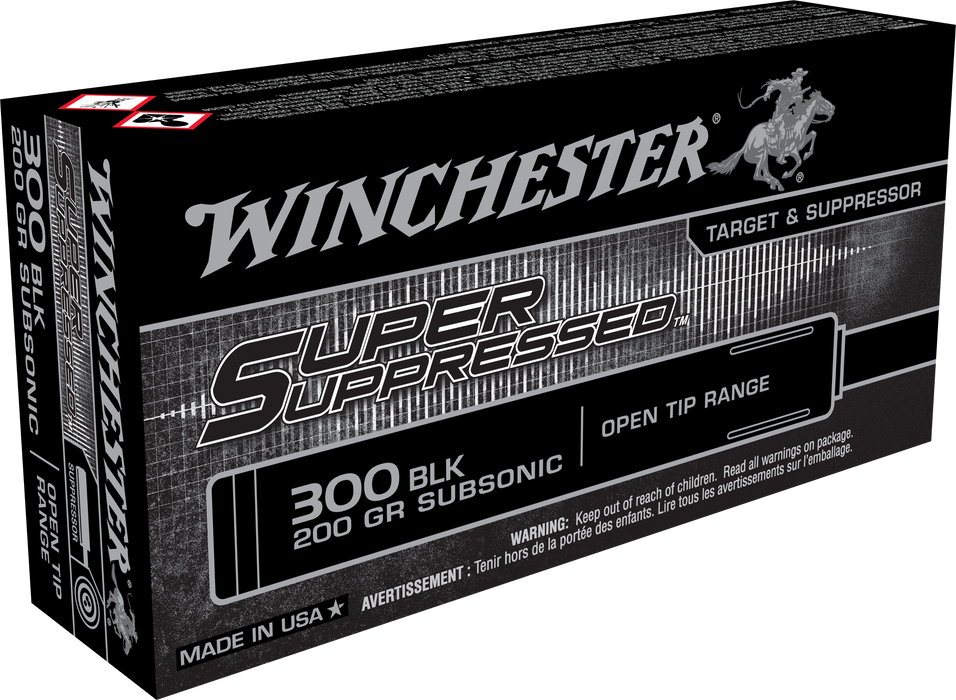 Winchester Super Suppressed Target .300 Blackout 200 gr Open Tip Range 20 Per Box