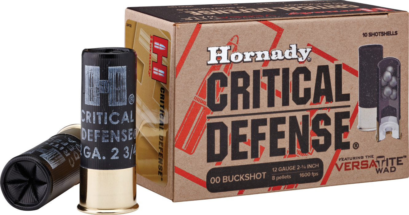 Hornady Critical Defense 12 Gauge 2.75" 00 Buck Shot 10 Per Box