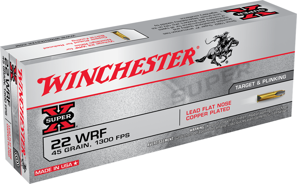 Winchester Super-X .22 WRF 45 gr Lead Flat Nose Copper Plated 50 Per Box