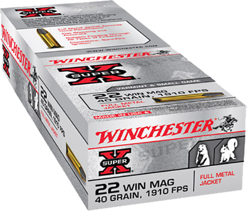 Winchester Super X .22 WMR 40 gr Full Metal Jacket (FMJ) 50 Per Box