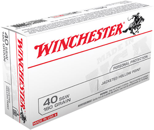 Winchester Ammo USA Defense .40 S&W 180 gr Jacketed Hollow Point (JHP) 50 Per Box