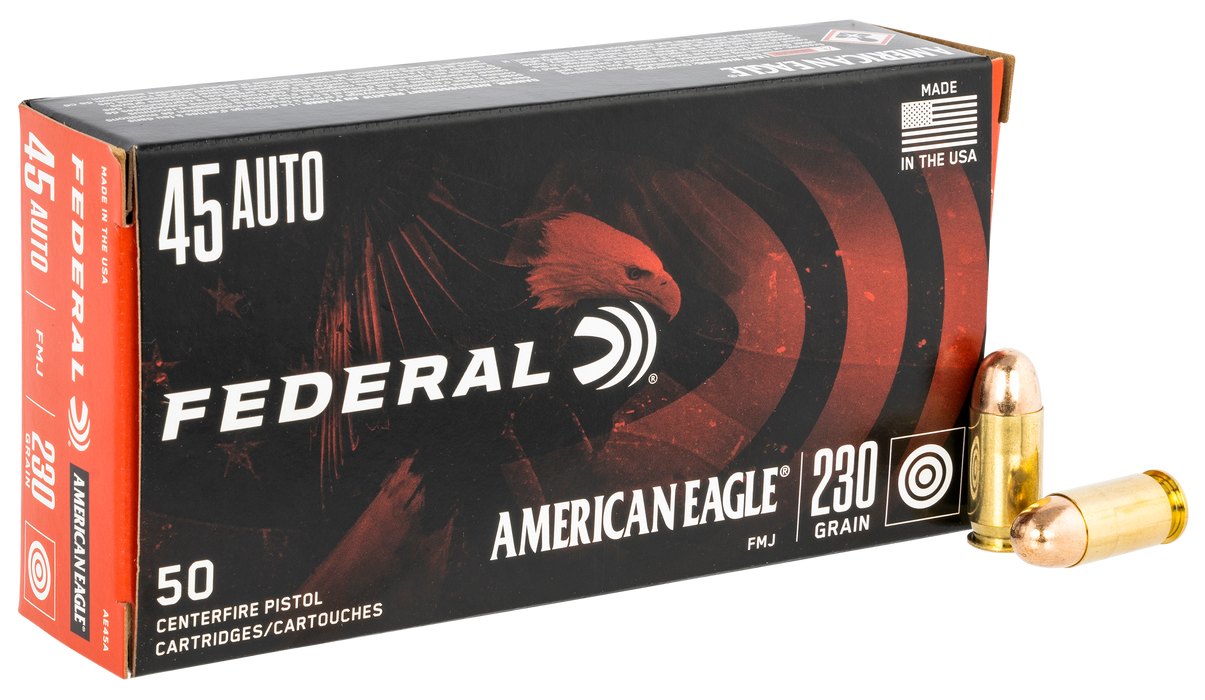 Federal American Eagle .45 ACP 230 gr Full Metal Jacket (FMJ) 50 Per Box