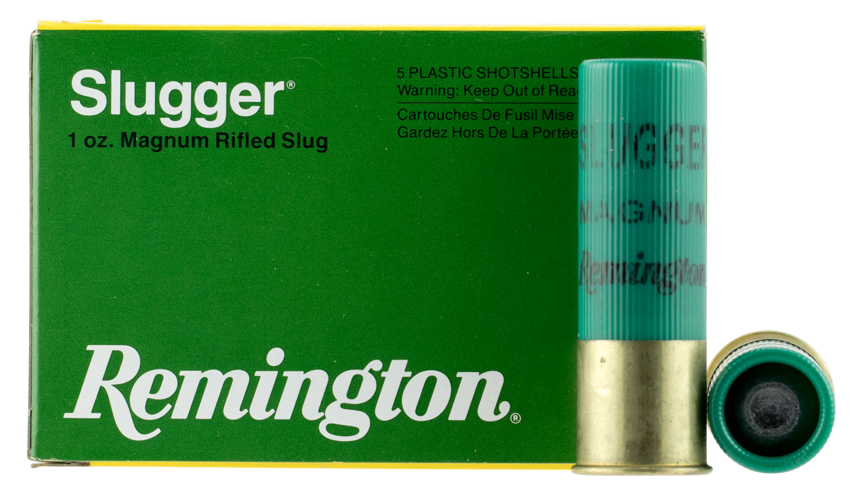 Remington Ammunition Slugger 12 Gauge 3" 1 oz Rifled Slug Shot 5 Per Box