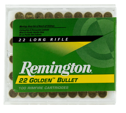 Remington Ammunition Golden Bullet .22 LR 40 gr Plated Lead Round Nose 100 Per Box