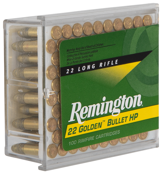 Remington Ammunition Golden Bullet .22 LR 36 gr Plated Hollow Point 100 Per Box