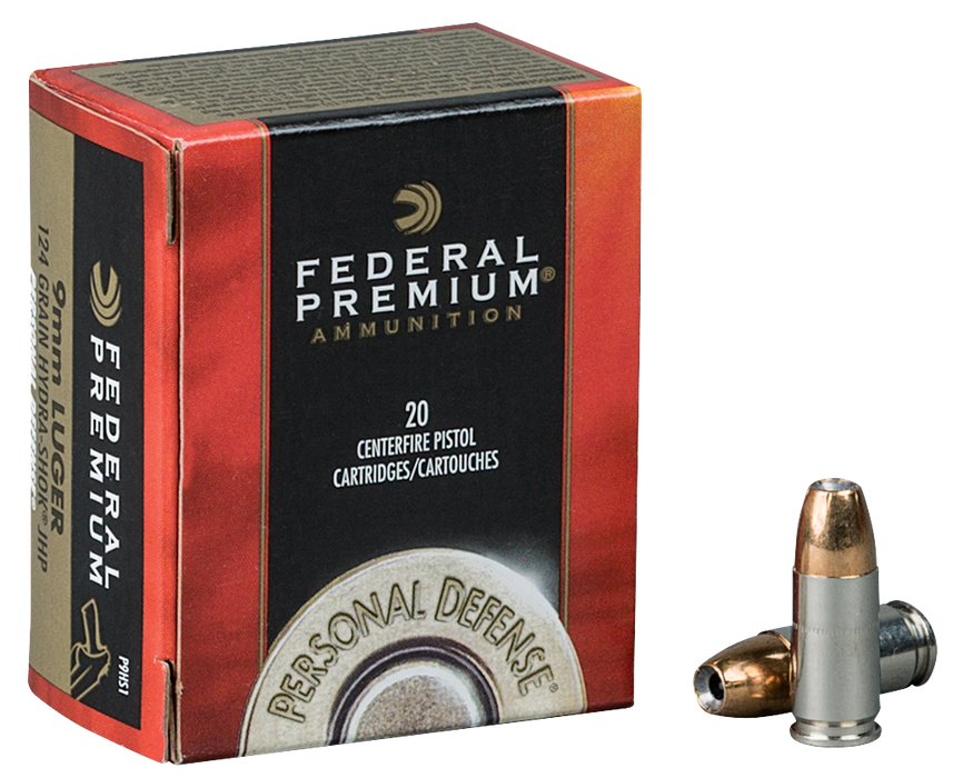 Federal Premium .40 S&W 165 gr Hydra-Shok Jacketed Hollow Point 20 Per Box