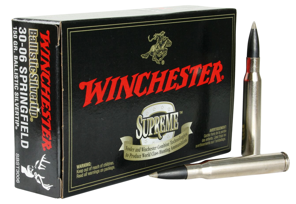 Winchester Ballistic Silvertip Hunting .30-06 Springfield 150 gr Rapid Controlled Expansion Polymer Tip 20 Per Box