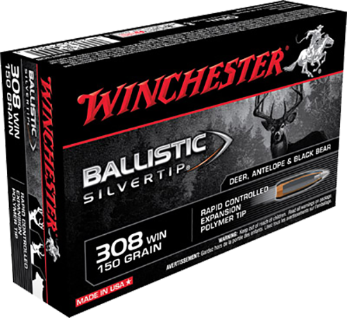 Winchester Ballistic Silvertip Hunting .308 Win 150 gr Rapid Controlled Expansion Polymer Tip 20 Per Box