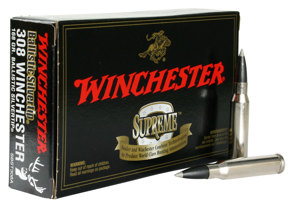 Winchester Ballistic Silvertip Hunting .308 Win 168 gr Rapid Controlled Expansion Polymer Tip 20 Per Box