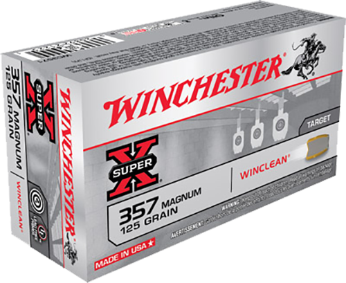 Winchester Super X Target .357 Mag 125 gr Winclean Brass Enclosed Base 50 Per Box