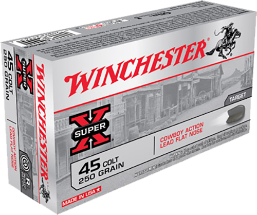 Winchester Super-X Cowboy Action .45 Colt (LC) 250 gr Lead Flat Nose (LFN) 50 Per Box