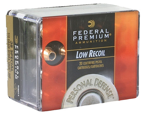 Federal Premium Defense Low Recoil .38 Special 110 gr Hydra-Shok JHP 20 Per Box