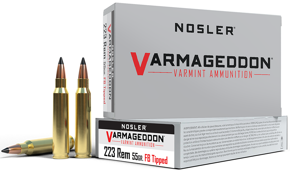 Nosler Varmageddon .223 Rem 55 gr Flat Base Tipped (FBT) 20 Per Box